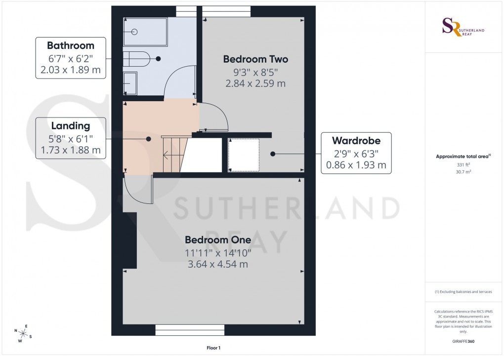 Floorplan for Laneside Road, New Mills, SK22