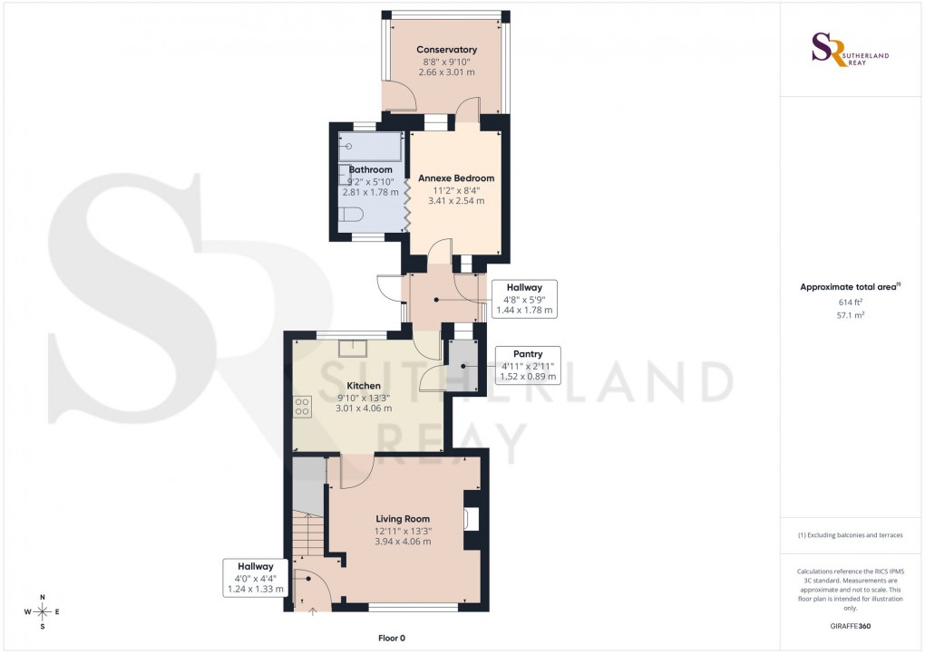 Floorplan for Belgrade Avenue, Chinley, SK23
