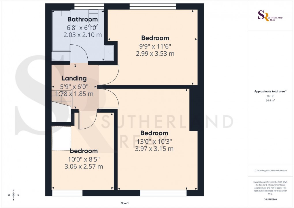 Floorplan for Belgrade Avenue, Chinley, SK23