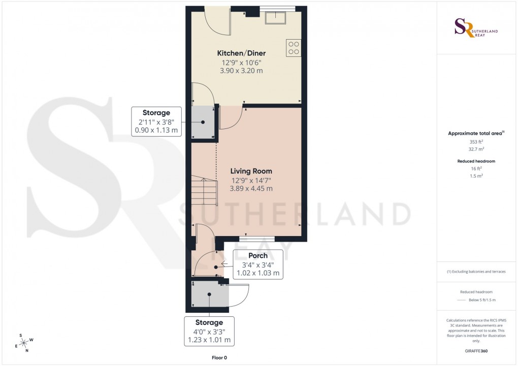 Floorplan for Belgrade Avenue, Chinley, SK23