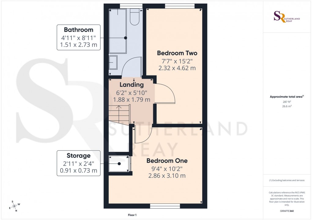 Floorplan for Belgrade Avenue, Chinley, SK23