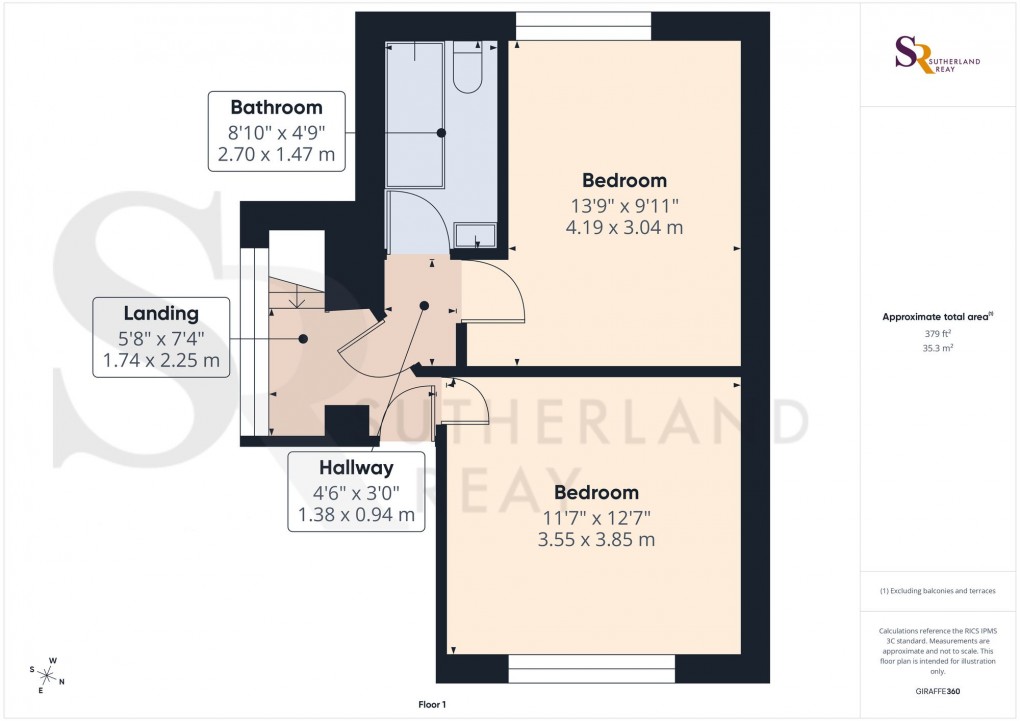 Floorplan for Brookbottom, New Mills, SK22