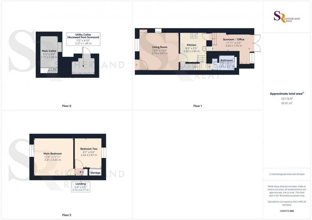Floorplan for Yeardsley Lane, Furness Vale, SK23