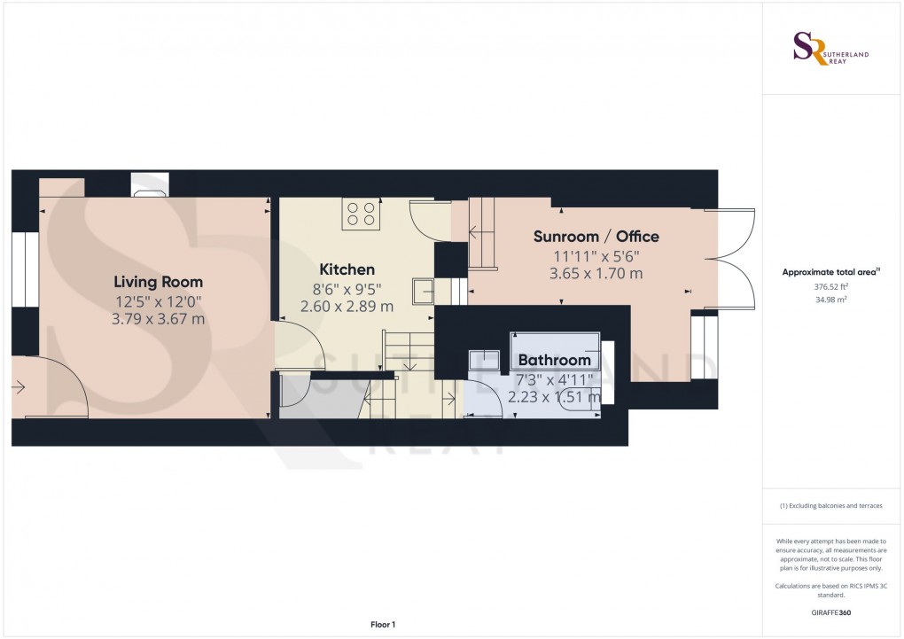 Floorplan for Yeardsley Lane, Furness Vale, SK23