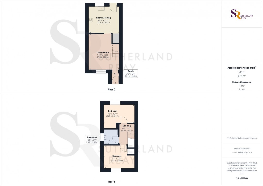 Floorplan for Belgrade Avenue, Chinley, SK23