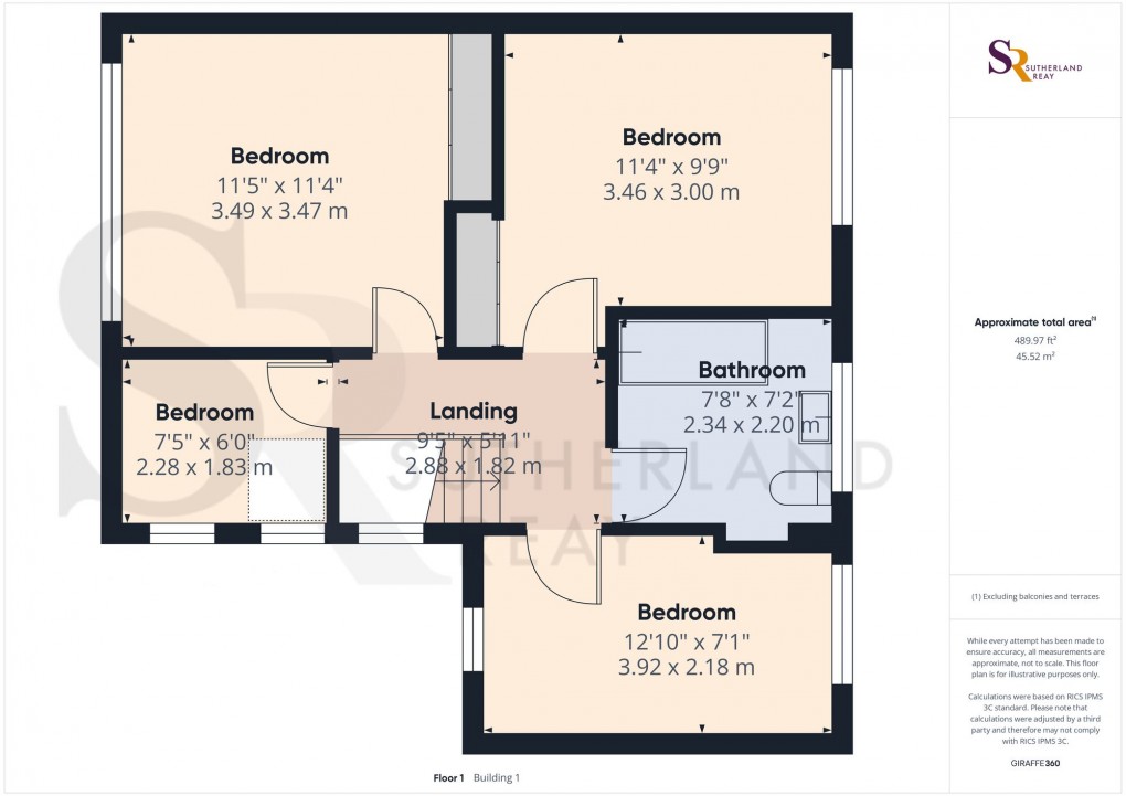 Floorplan for Hawk Road, New Mills, SK22