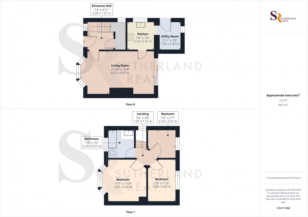 Floorplan for Haddon Road, Buxton, SK17