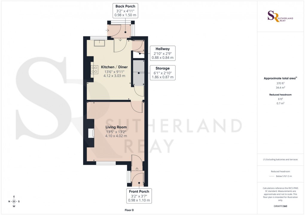 Floorplan for Meadow Lane, Dove Holes, SK17