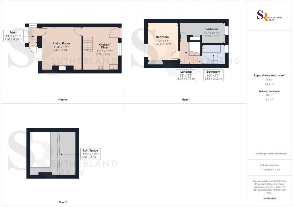 Floorplan for Cowlow Lane, Dove Holes, SK17
