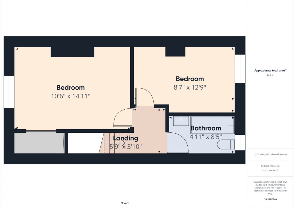 Floorplan for Buxton Road, New Mills, SK22