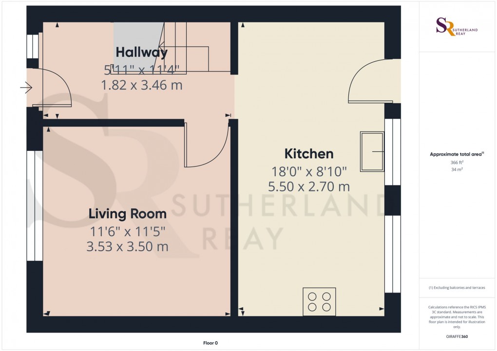 Floorplan for Poplar Avenue, New Mills, SK22