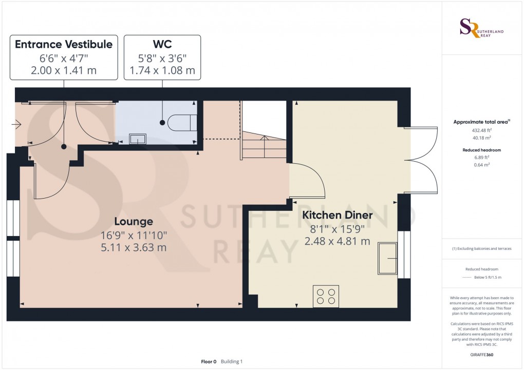 Floorplan for Printers Drive, Strines, SK6