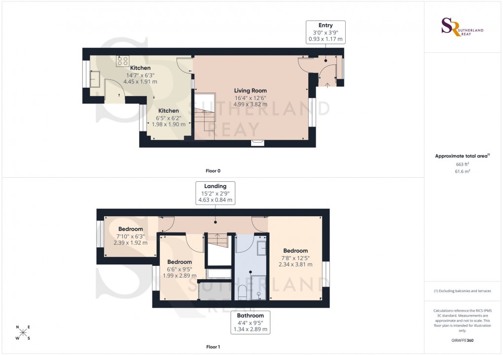 Floorplan for Hunters Green Close, Chinley, SK23