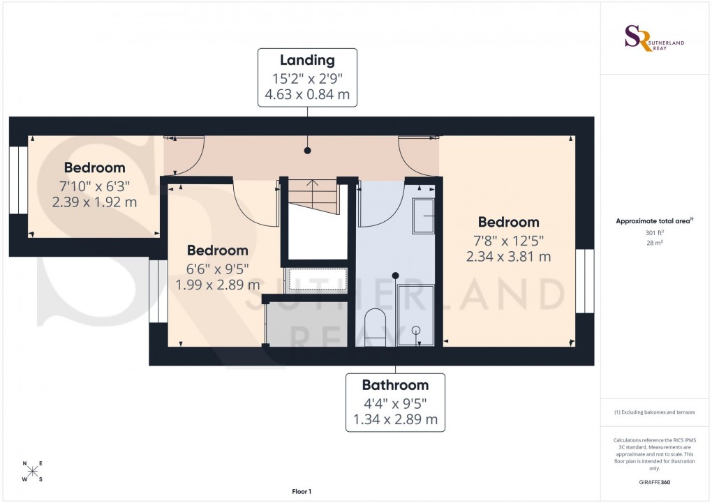 Floorplan for Hunters Green Close, Chinley, SK23
