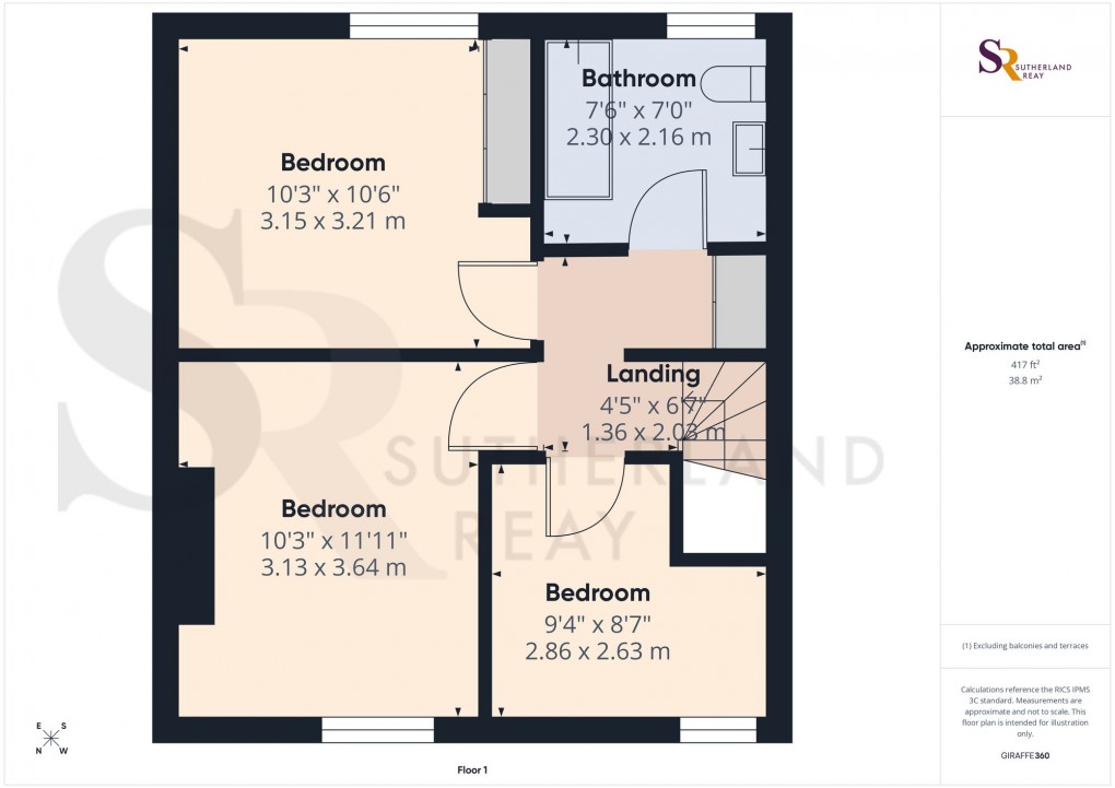 Floorplan for Whitehough, Chinley, SK23