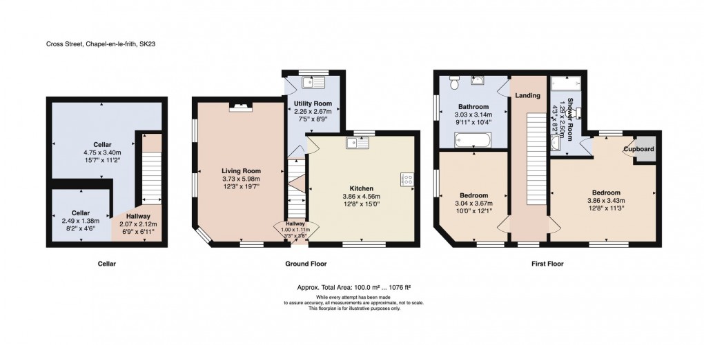 Floorplan for Cross Street, Chapel-En-Le-Frith, SK23