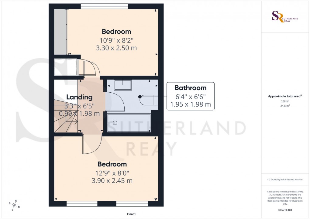 Floorplan for Burnside Avenue, Chapel-En-Le-Frith, SK23