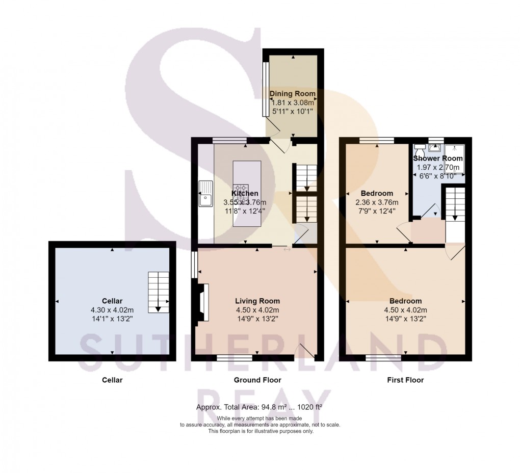 Floorplan for Buxton Road, Furness Vale, SK23