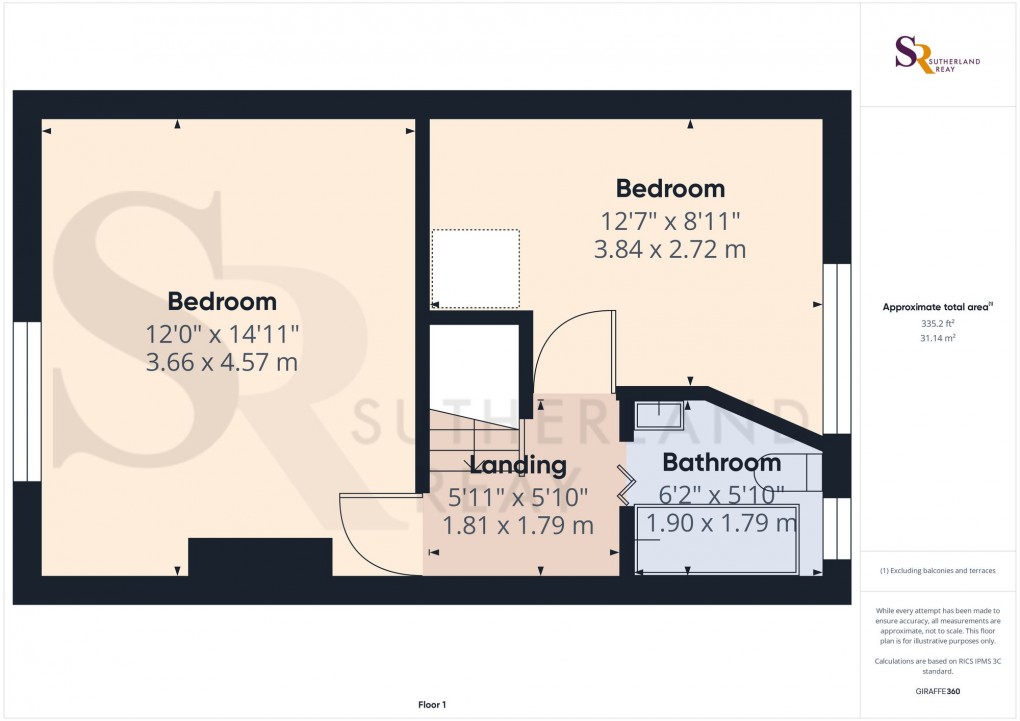 Floorplan for Laneside Road, New Mills, SK22