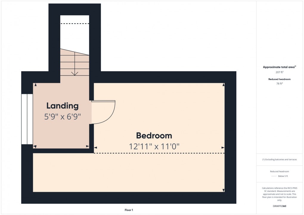 Floorplan for Rowarth, High Peak, SK22