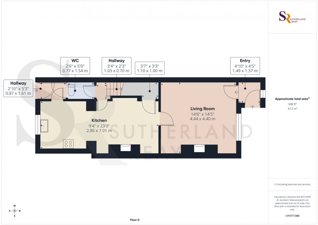 Floorplan for Fishers Bridge, Hayfield, SK22