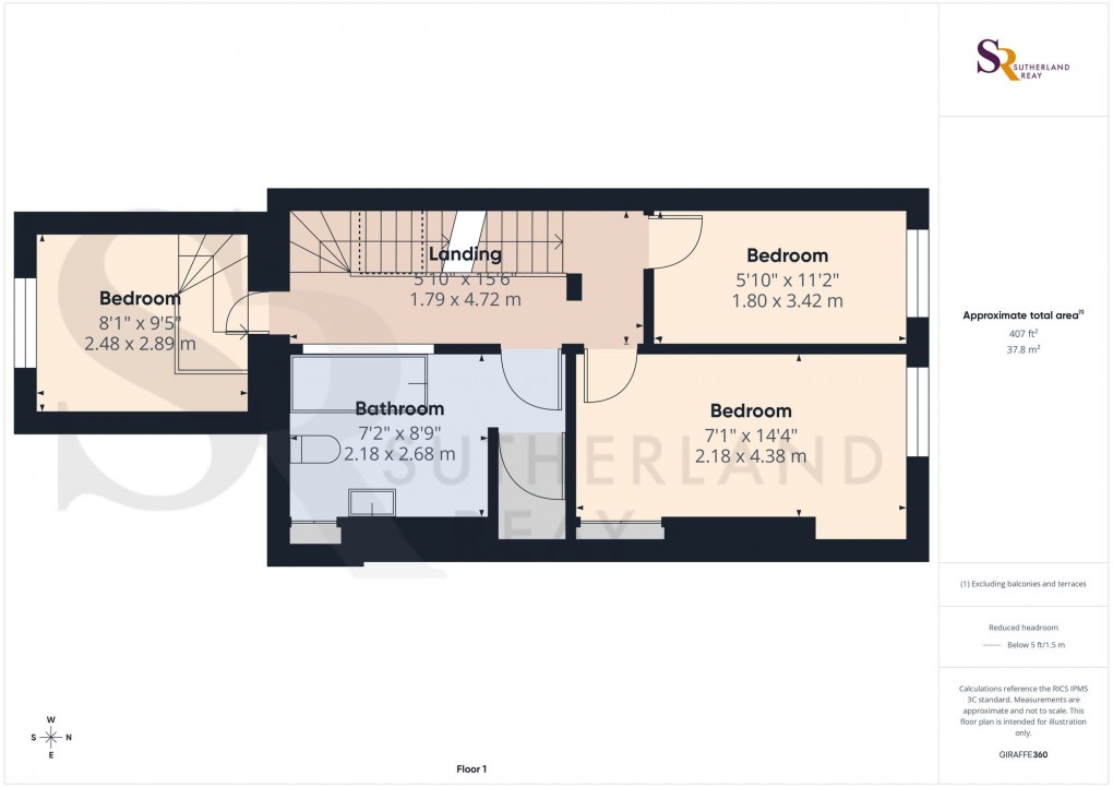 Floorplan for Fishers Bridge, Hayfield, SK22